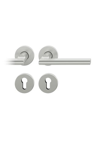 Drückergarnitur 12 1035 Rosette ,rd.,PZ,8,weiß,TS39-58 - FSB