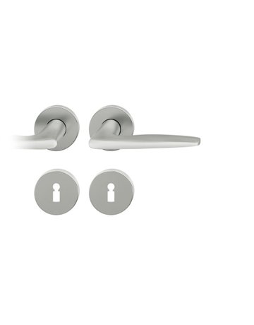Drückergarnitur 12 1058 Rosette ,rd.,BB,8,weiß,TS39-58 - FSB