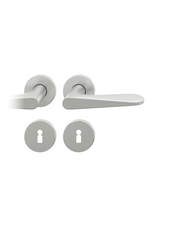 Drückergarnitur 12 1144 Rosette ,rd.,BB,8,weiß,TS39-58 - FSB