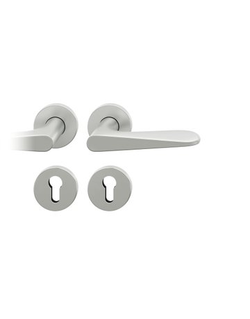 Drückergarnitur 12 1144 Rosette ,rd.,PZ,8,weiß,TS39-58 - FSB