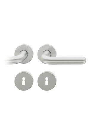 Drückergarnitur 12 1147 Rosette ,rd.,BB,8,weiß,TS39-58 - FSB