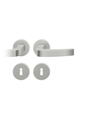 Drückergarnitur 12 1163 Rosette ,rd.,BB,8,sw,TS39-58 - FSB