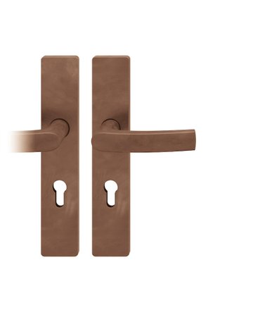 Drückergarnitur 72 1015 LS eck,PZ72/8,DL,h-bronze,TS 39-48 - FSB