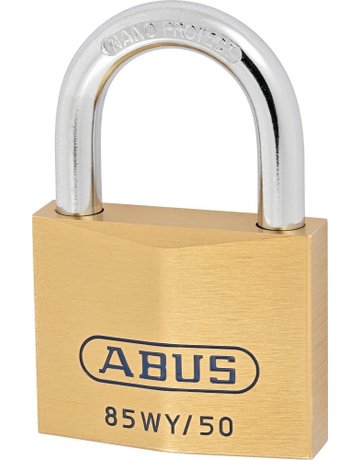 AV - Vorhangschloss 85WY/50, Messing massiv - ABUS
