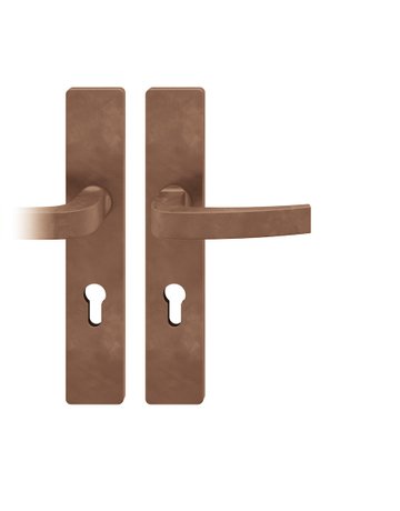 Drückergarnitur 72 1163 LS eck,PZ72/8,DR,h-bronze,TS 39-48 - FSB