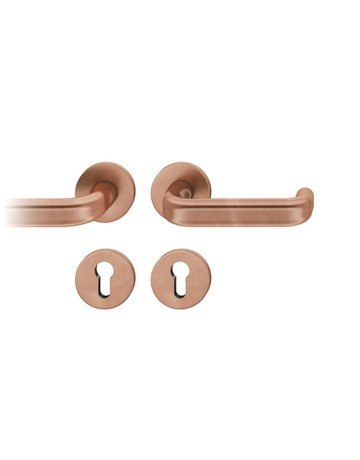 FS Drückergarnitur 79 1243 Rosette rund ,PZ,9,DR,h-bronze,TS39-48 - FSB