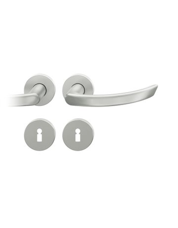 Drückergarnitur 12 1119 Rosette ,rd.,BB,8,weiß,TS39-58 - FSB