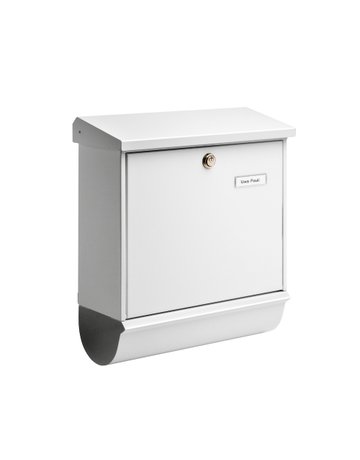 Briefkasten,Comfort-Set 91300 W,Stahl abschließbar,weiß pulverbeschichtet - BURG WÄCHTER