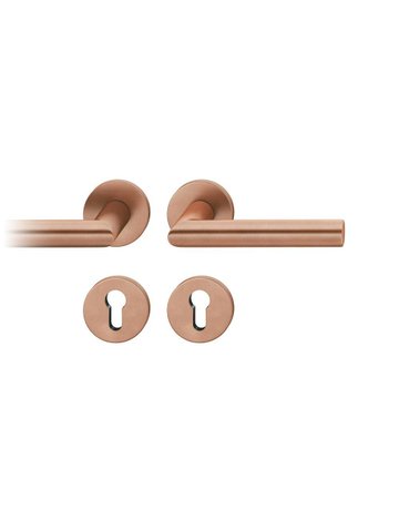 FS Drückergarnitur 76 1076 Rosette rund ,PZ,9,DL,h-bronze,TS39-48 - FSB