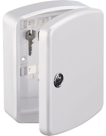 OA-Schlüsselbox, abschließbar, weiß KB 15 W, mit Haken - BURG WÄCHTER