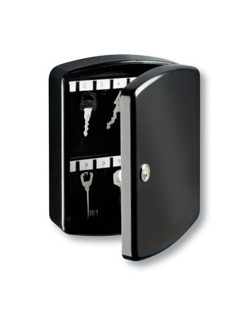 OA-Schlüsselbox, abschließbar, schwarz KB 24 S, mit Haken - BURG WÄCHTER