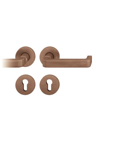 FS Drückergarnitur 79 1134 Rosette rund ,PZ,9,DL,h-bronze,TS39-48 - FSB