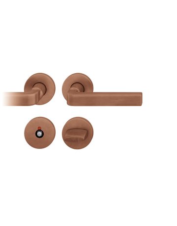 Drückergarnitur 72 1004 Rosette rund ,WC/SS,8(8),DL,h-bronze,TS45-54 - FSB