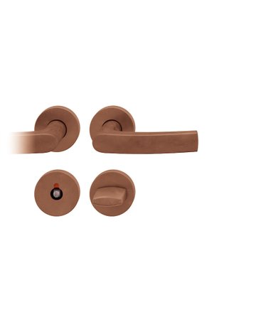 Drückergarnitur 72 1015 Rosette rund ,WC/SS,8(8),DL,h-bronze,TS39-48 - FSB