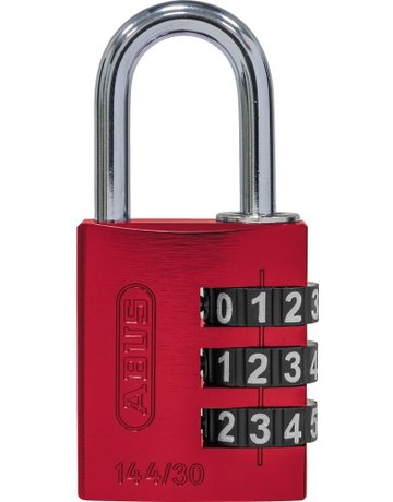 AV - Zahlen-Vorhangschloss 144/30 B/DFNLI, Aluminium, rot - ABUS