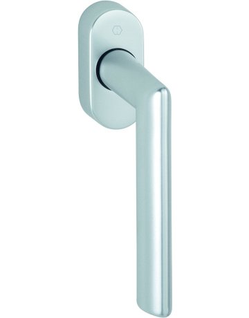 Drehkipp-Fenstergriff, Stockholm 0140/US956, mit ovaler Rosette, Vierkant 7x 20-30, naturfarbig eloxiert - HOPPE