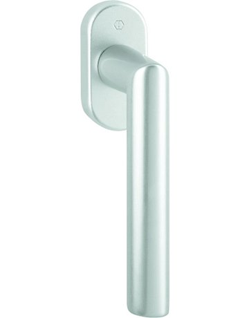 Drehkipp-Fenstergriff, Amsterdam 0400/US956, mit ovaler Rosette, Vierkant 7x 20-30, natur matt-SecuSan eloxiert - HOPPE