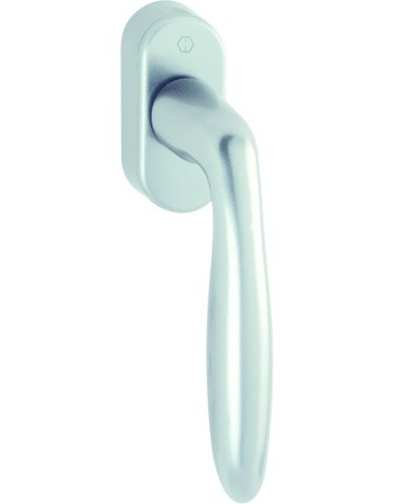 Drehkipp-Fenstergriff, Verona 0510/US952, mit ovaler Rosette, Vierkant 7x 32-42, naturfarbig eloxiert - HOPPE