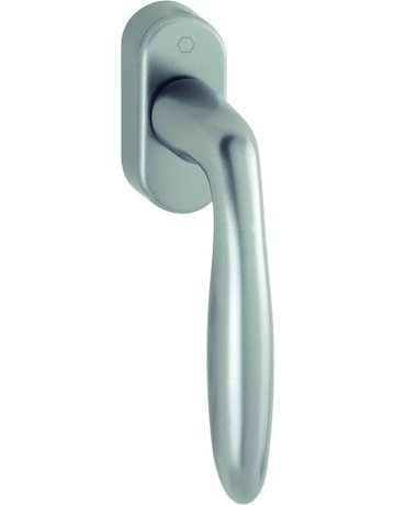 Drehkipp-Fenstergriff, Verona 0510/US952, mit ovaler Rosette, Vierkant 7x 32-42, stahlfarbig eloxiert - HOPPE
