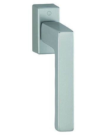 Drehkipp-Fenstergriff, Toulon 0737/US947, mit eckiger Rosette, Vierkant 7x 32-42, stahlfarbig eloxiert - HOPPE