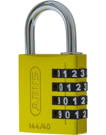 AV - Zahlen-Vorhangschloss 144/40 B/DFNLI, Aluminium, gelb - ABUS
