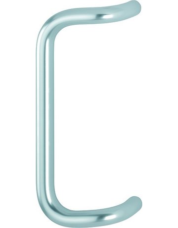 HOPPE Stoßgriff 5110, BA 350mm, Breite 155mm, L 380mm, Durchmesser 30mm, verdeckt verschraubt, naturfarben eloxiert