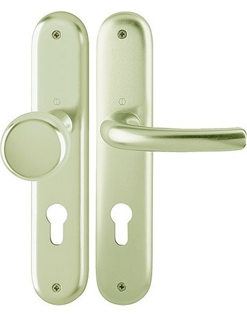 HOPPE Wechselgarnitur Tôkyô 53/273P/1710, Langschild, oval, Profilzylinder gelocht, Entfernung 72mm, Vierkant 8mm, Türstärke 37 - 47mm, Befestigungstechnik ohne Stütznocken, silber, neusilberfarben, eloxiert