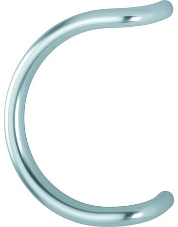 HOPPE Stoßgriff 5310, BA 350mm, Breite 240mm, L 380mm, Durchmesser 30mm, verdeckt verschraubt, naturfarben eloxiert