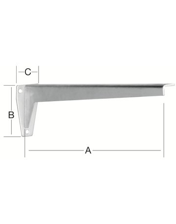 Profilkonsole, L130xT480mm Stahl, verzinkt - VORMANN