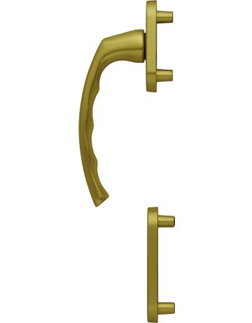 Fenstertür- Halbgarnitur, Profilzylinder gelocht, Liège 0540/66N/66NS, Nockendurchmesser 10, Aluminium bronzefarbig - HOPPE