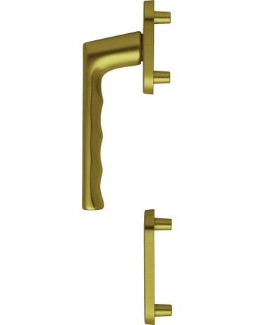 Fenstertür- Halbgarnitur, Profilzylinder gelocht, Hamburg 0700FA/66N/66NS, Nockendurchmesser 10, Aluminium bronzefarbig - HOPPE