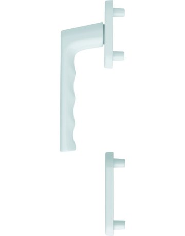 Fenstertür- Halbgarnitur, Profilzylinder gelocht, Hamburg 0700FA/66N/66NS, Nockendurchmesser 10, Aluminium verkehrsweiß - HOPPE