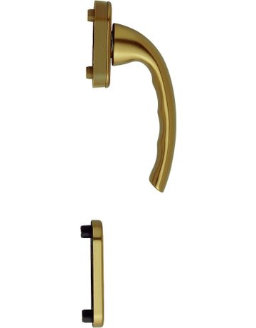 Fenstertür- Halbgarnitur, Profilzylinder gelocht, Tôkyô 0710/U26/49PNS, Nockendurchmesser 10, Aluminium bronzefarbig - HOPPE
