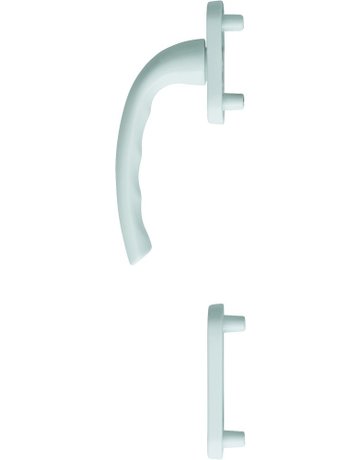 Fenstertür- Halbgarnitur, Profilzylinder gelocht, Tôkyô 0710RH/66N/66NS, Nockendurchmesser 10, Aluminium verkehrsweiß - HOPPE