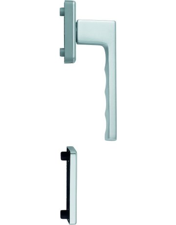 Fenstertür- Halbgarnitur, Profilzylinder gelocht, Toulon 0737/U34/51PNS, Nockendurchmesser 10, Aluminium naturfarbig - HOPPE