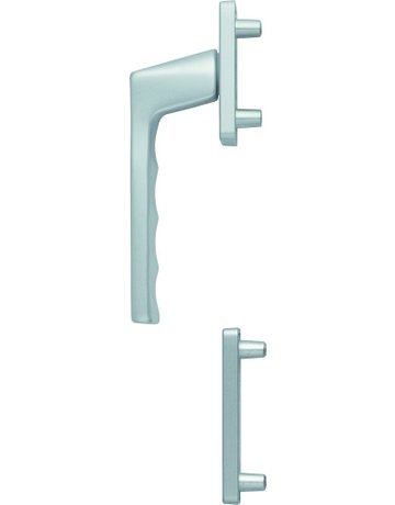 Fenstertür- Halbgarnitur, Profilzylinder gelocht, Toulon 0737FA-1/51N/51NS, Nockendurchmesser 10, Aluminium naturfarbig - HOPPE
