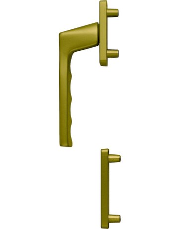 Fenstertür- Halbgarnitur, Profilzylinder gelocht, Toulon 0737FA-1/51N/51NS, Nockendurchmesser 10, Aluminium bronzefarbig - HOPPE