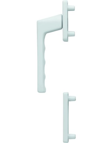 Fenstertür- Halbgarnitur, Profilzylinder gelocht, Toulon 0737FA-1/51N/51NS, Nockendurchmesser 10, Aluminium verkehrsweiß - HOPPE