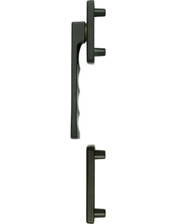 Fenstertür- Halbgarnitur, Profilzylinder gelocht, Toulon 0737KH/51N/51NS, Nockendurchmesser 10, Aluminium dunkelbraun seidenglänzend - HOPPE