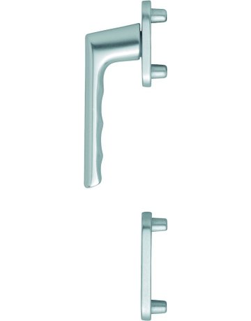Fenstertür- Halbgarnitur, Profilzylinder gelocht, Brest 0739/66N/66NS, Nockendurchmesser 10, Aluminium naturfarbig - HOPPE