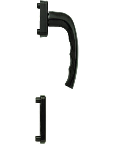 Fenstertür- Halbgarnitur, Profilzylinder gelocht, New York 0810/U10/962PNS, Nockendurchmesser 10, Aluminium dunkelbraun seidenglänzend - HOPPE