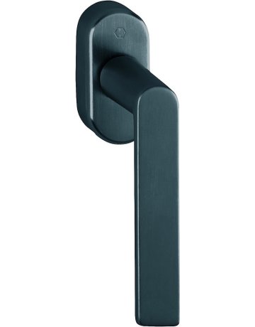 Drehkipp-Fenstergriff, Los Angeles M0642/US910, mit ovaler Rosette, Vierkant 7x 32-42, schwarz satiniert-Resista® - HOPPE