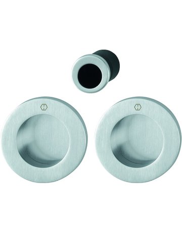 HOPPE Muschelgriff Set 5 M471, Ø68, ungelocht, satiniert verchromt-Resista