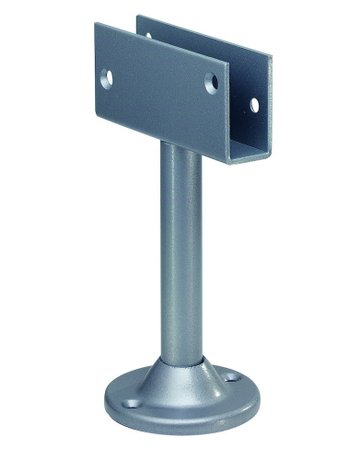 KWS Trennwandstütze 4018, schwarz, 100mm, 16mm U-Auflage
