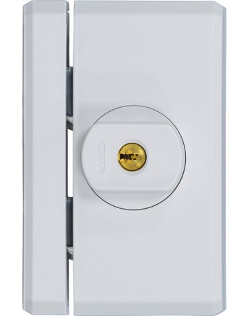 Fenster- Zusatzschloss, mit Alarm, FTS96A, verschiedenschließend, Stahl weiß - ABUS