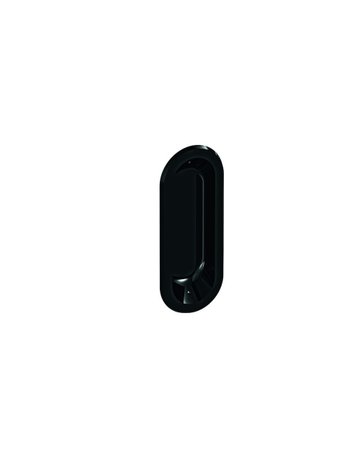 Möbel- Muschelgriff, 542, Breite 38mm, Höhe 95mm, oval, tiefschwarz - Hewi