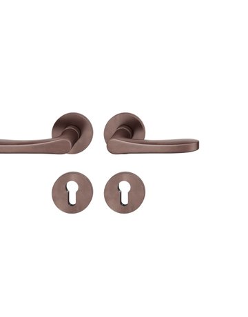 Drückergarnitur 12 1106 Rosette ,rd.,PZ,8,d-bronze,TS39-58 - FSB