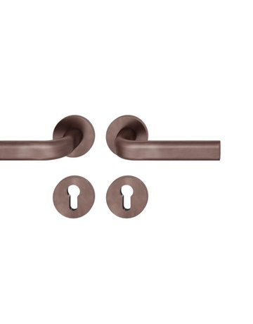 Drückergarnitur 12 1242 Rosette ,rd.,PZ,8,d-bronze,TS39-58 - FSB