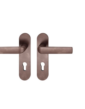 Drückergarnitur 12 1267 KS oval ,PZ72/8,d-bronze,TS 39-58 - FSB