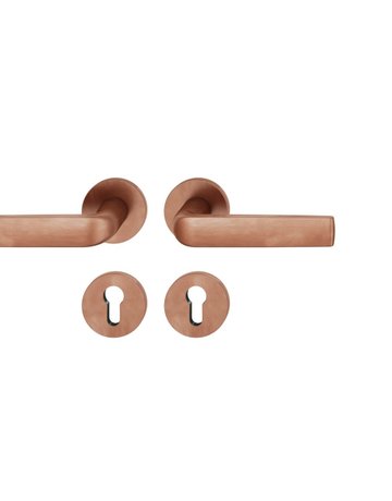 Drückergarnitur 12 1267 Rosette ,rd.,PZ,8,h-bronze,TS39-58 - FSB